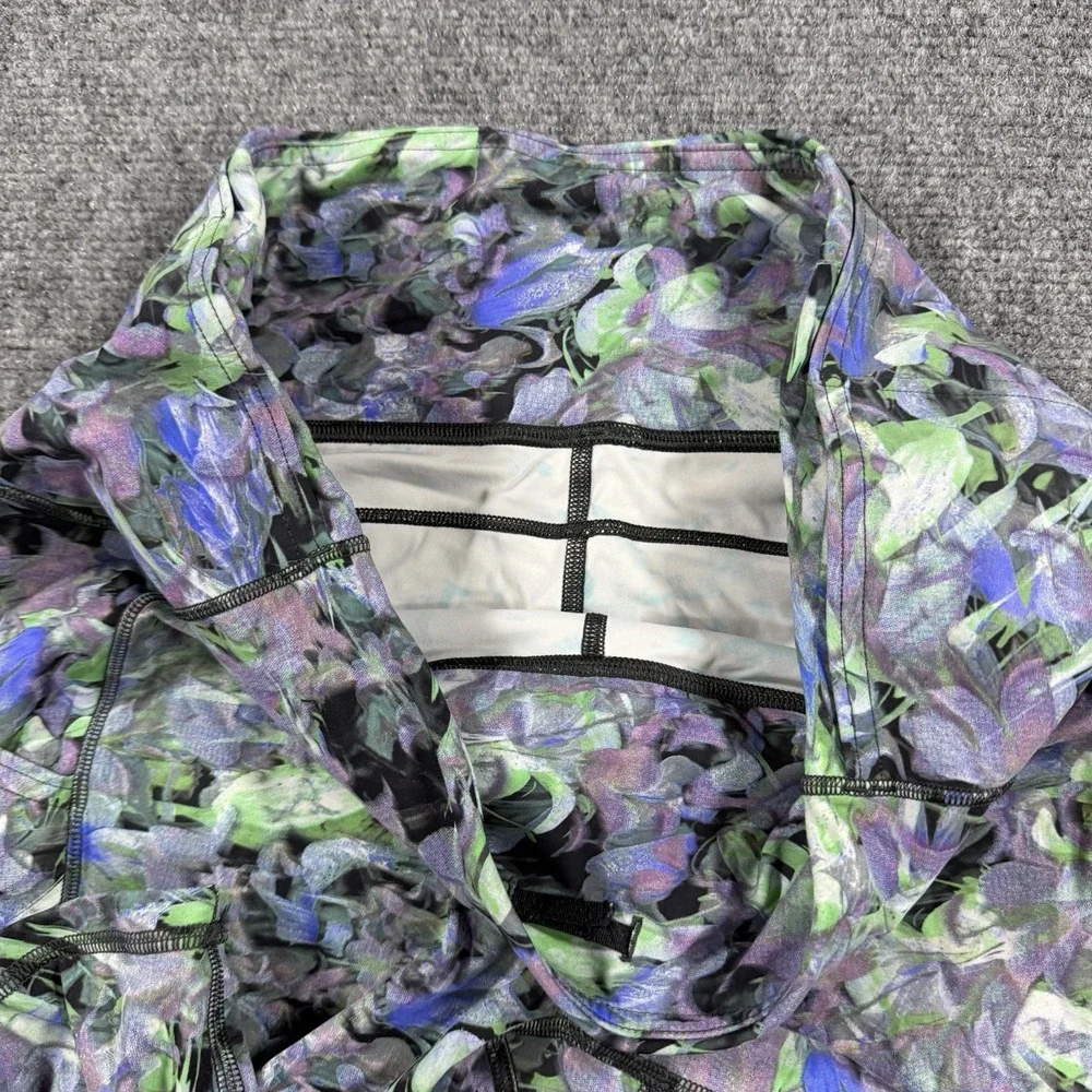 Lululemon Fast And Free Short Womens Size 10 Rabid Flourish Multi Nulux Biker